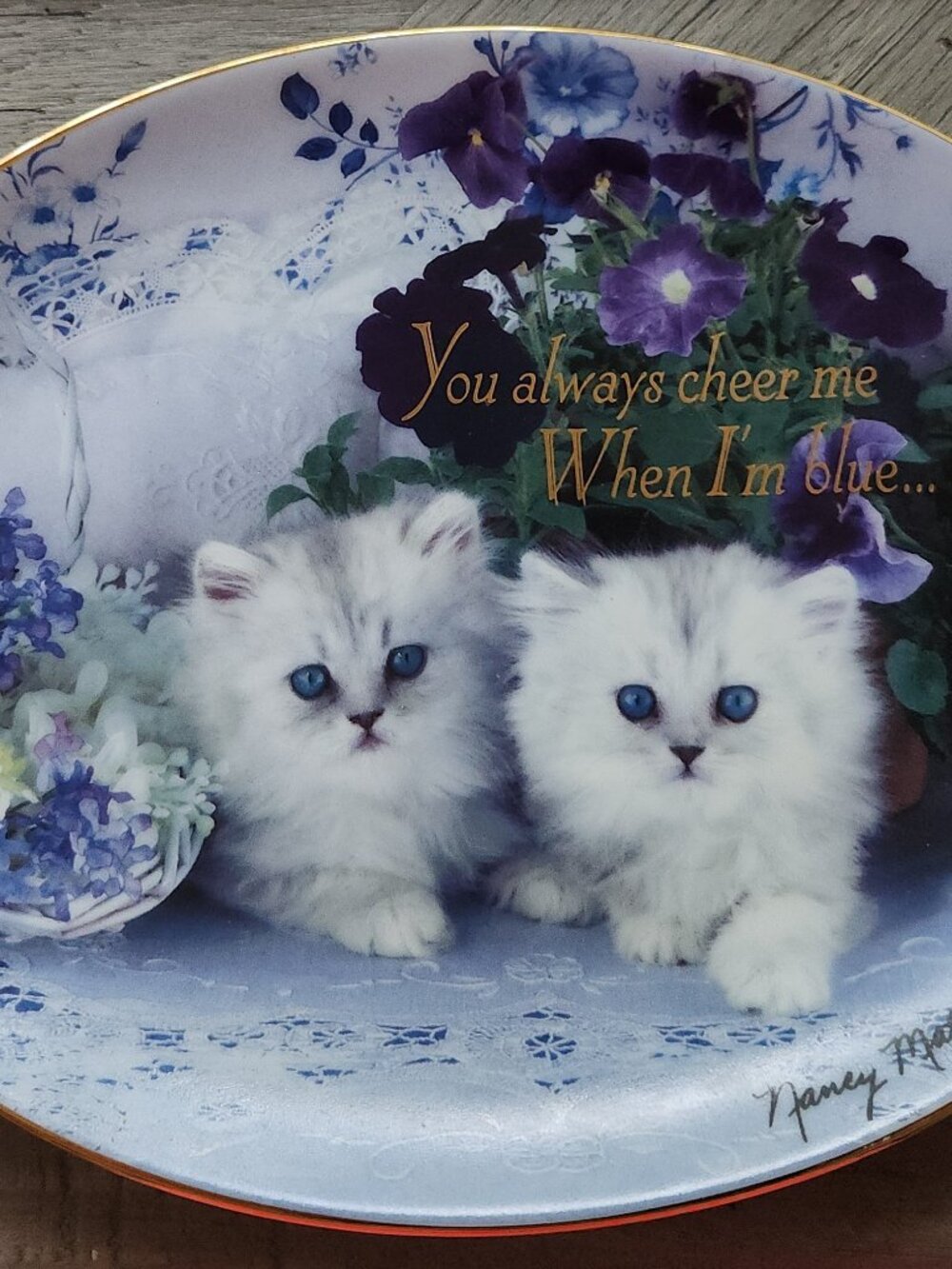 True Blue Friends Franklin Mint Plate by Nancy Matthews